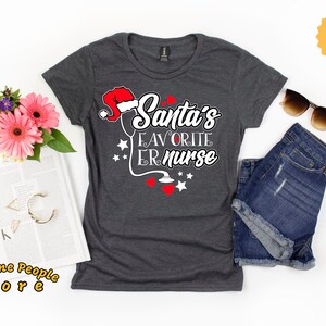 Chemise préférée du Père Noel, Chemise de docteur d'ER, chemise de salle d'urgence, chemise de Noel d'ER de cadeau, chemise de Noel d'ER, chemise d'étudiant d'infirmière, Hoodies