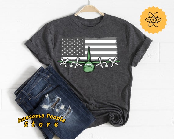 Lockheed C-130, Pilot Shirt, Aircraft Mechanic, Pilot Gift, C-130 Hercules, Pilot, Vintage Airplane, Pilot Copilot, C-130 Shirt, American