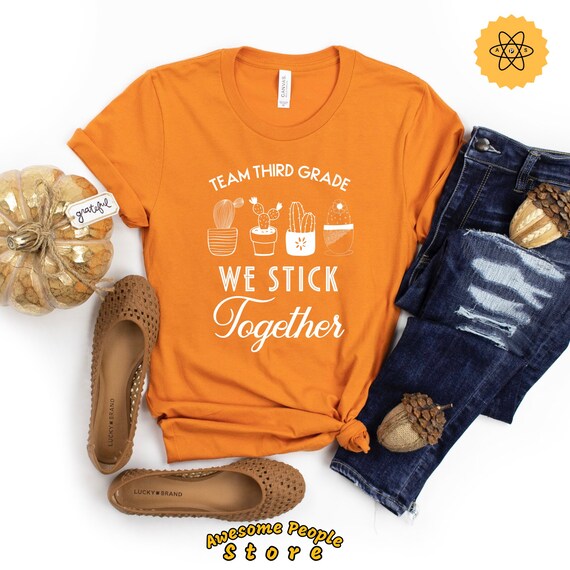 Team Third Grade We Stick Together, Third Grade Shirts, Team Third Grade, Third Grade Teachers, Team 3rd Grade, Teacher School Shirts