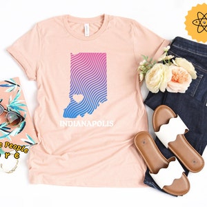 Indianapolis Shirt, Indiana Shirt, Indianapolis Gift, Indiana Gifts, Love Indiana, Indianapolis Map, Indiana Heart, USA State Shirt, Gifts
