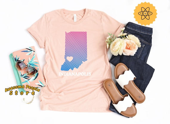 Indianapolis Shirt, Indiana Shirt, Indianapolis Gift, Indiana Gifts, Love Indiana, Indianapolis Map, Indiana Heart, USA State Shirt, Gifts