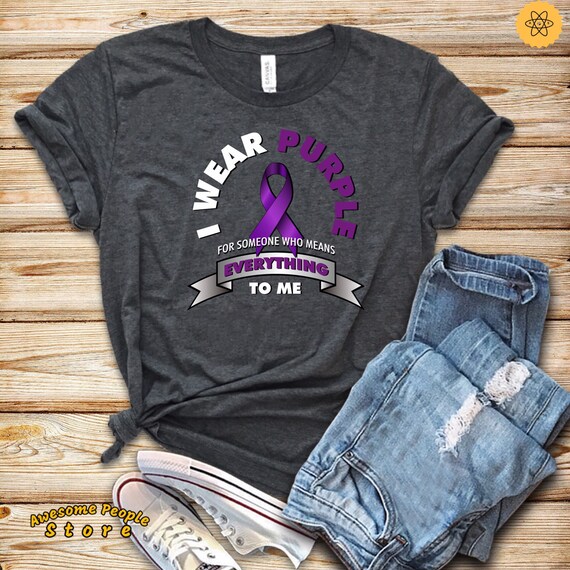 I Wear Purple For Someone Who Means EverythingTo Me Shirt, Purple Ribbon Shirt, Survivor, Tank Top, Purple Shirt, Cancer Awareness Shirt