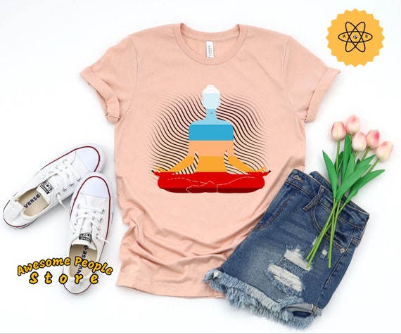 Chakras Shirt, Yoga Shirt, Yoga Position, Lotus Position, Meditation Shirt, Chakra Shirt, Yoga T Shirt, Yoga Top, Yoga Clothes, Yoga Teacher