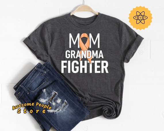 Uterine Cancer Mom Grandma Fighter / Uterine Cancer Awareness Shirt / Endometrial Cancer Gift / Peach Ribbon T-shirt / Mom Grandma Fighter