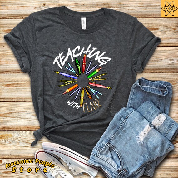 Teaching With Flair Shirt / Kinder T-Shirt / Kinder Squad Teacher / Kinder Shirts / Teacher Gift / Kinder / VPK