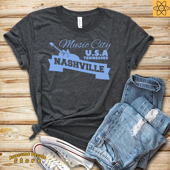 Nashville T Shirts / Bluegrass T Shirts / Banjo Shirts / Retro Vintage Country Music Tee / Mens Womens Kids Graphic T Shirt Folk Rock Shirts