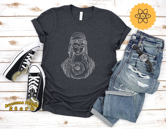 Mystic Women Shirt, Moon Shirt,  Solar System Shirt, Planets, Astrology Shirt, Astronomer Gift, Astronomy, Numerology Shirt, Planets Gift