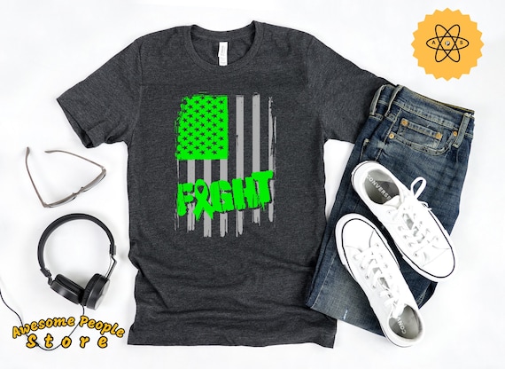 Gallbladder Cancer Shirt, Gallbladder Cancer Awareness Shirt, Gallbladder Cancer Fight Flag Shirt, Kelly Green Ribbon, Tank Top, Hoodie