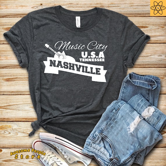Nashville T Shirts / Bluegrass T Shirts / Banjo Shirts / Retro Vintage Country Music Tee / Mens Womens Kids Graphic T Shirt Folk Rock Shirts