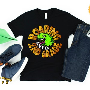 Roaring Into 2nd Grade / 2nd Grade Shirt / Back to School Shirt 2nd Grade / Second Grade Shirt Boy / Back to School Shirt Boy / 2nd Grade