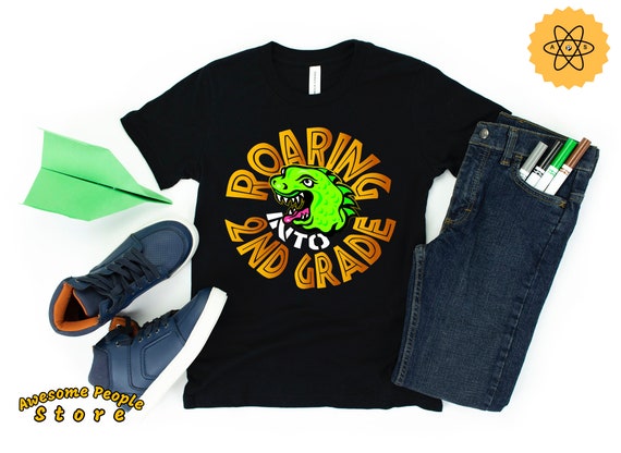 Roaring Into 2nd Grade / 2nd Grade Shirt / Back to School Shirt 2nd Grade / Second Grade Shirt Boy / Back to School Shirt Boy / 2nd Grade