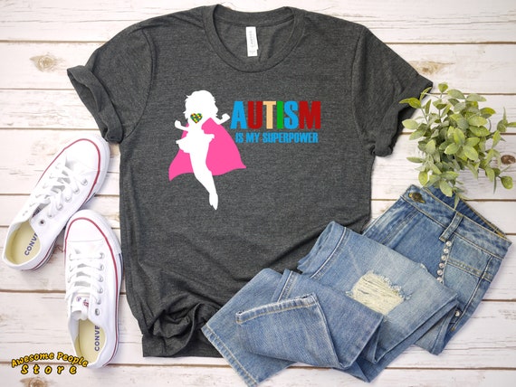 Autism Is My Superpower Shirt / Autism Awareness Tee / for Autism Mom Dad or Kid / Autism Gift / Puzzle Pieces Shirt / Youth Autism Tee