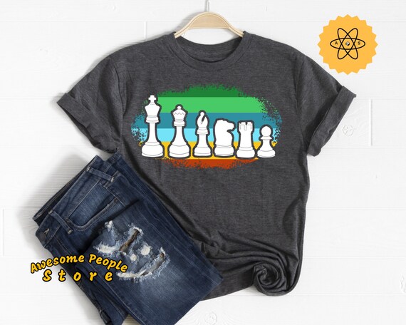 Chess Shirt, Retro Chess, Vintage Chess, Chess Shirt, Chess Player, Chess Coach, Chess Game Shirt, Chess Board Shirt, Chess Pieces, Unisex