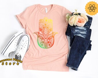 Hand von Fatima Shirt, Hamsa, Hamsa Shirt, Hamsa Geschenk, jüdische Hamsa Shirt, Hamsa Hand Shirt, Hand von Fatima Geschenk, spirituelle Shirt, drittes Auge