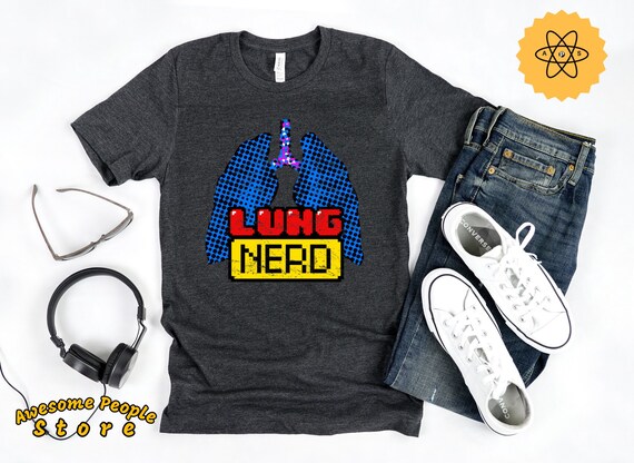Lung Nerd Shirt, Respiratory Therapist Shirt, Respiratory Therapist Heartbeat, Hoodie, Respiratory Therapy Gift, RT Appreciation Gift, LPN