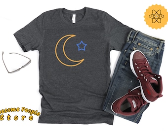 Star Shirt, Moon Shirt, New Moon, The Moon Shirt, Solar System Shirt, Moon Phases Shirt, Moon Lover, Moonlight Shirt, Full Moon, Gift