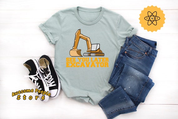 Excavator T-Shirt, Construction Birthday, Construction Birthday Shirt, Digger Shirt, Construction Birthday Tee, Digger Birthday Boy Unisex