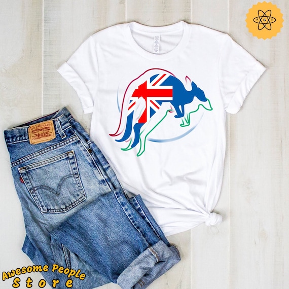 Kangaroo Shirt, Kangaroo Gift, Animal T Shirt, Kangaroo Birthday, Kangaroo, Australia Shirt, Kangaroo Australia, Australia Flag, Australian