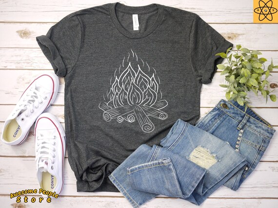Bonfire Shirt / Outdoors Women's Camping Shirt / Camping Tee for Women / Camping Shirt / Camping Gift / Drinking Shirt