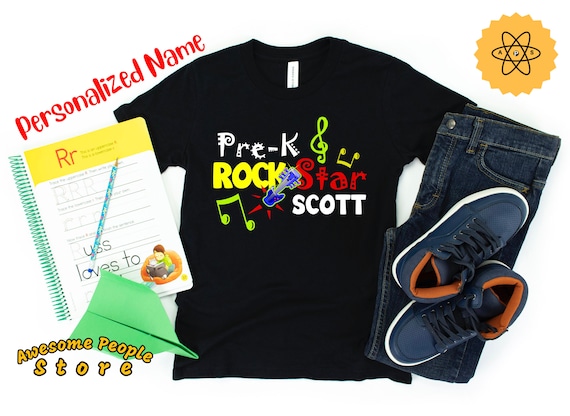 Ready To Rock Pre-K Shirt / First Day of Pre K Grade Shirt / Boys Pre K Grade Shirt / First Day Shirt / Boys School Shirt / Guitar Theme VPK