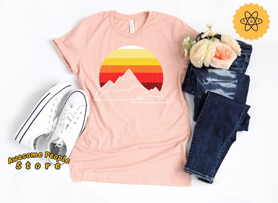 Hiker Shirt, Camping Shirt, Hiking T Shirt, Vacation Shirt, Unisex T-Shirt, Outdoor Tshirt, Campfire Tee, Hiker Gift, Sunset Lover, Mountain