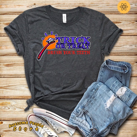 Dental Hygienist Halloween Shirt, Trick Or Treat Brush Your Teeth Shirt, Funny Dentist Shirt, Dentist Gifts For Dentist, Tank Top, Hoodie