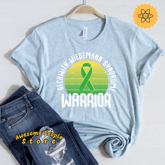 Beckwith Wiedemann Syndrome, Beckwith Awareness, Yellow Green Ribbon, Black Ribbon, Beckwith Ribbon, Unisex Tee, Mama Of A Warrior, Beckwith