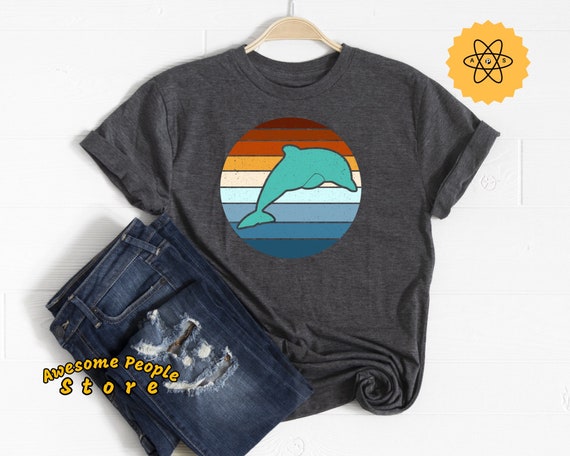 Vintage Dolphin, Dolphin Shirt, Dolphin Swimming Shirt, Sea Life Shirt, Beach Lovers, I Love Dolphins, Dolphin Lovers, Sweatshirt, Hoodies