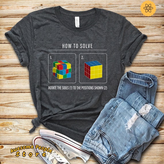 Cube Shirt, Rubiks Shirt, Rotate The Sides To The Position, Shown Cube T-Shirt, Geek Shirt, Game Shirt, Rubiks Cube Shirt, Hoodies