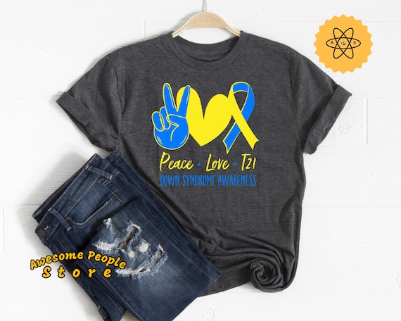 World Down Syndrome Awareness T-Shirt March 21 Yellow Blue T-Shirt World Down Syndrome Awareness T-Shirt March 21 Yellow Blue T-Shirt