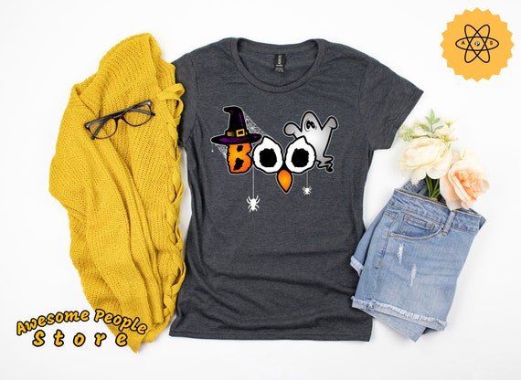 Boo Halloween Costume Spiders, Ghosts, Pumkin & Witch Hat T-Shirt Boo Halloween Costume Spiders, Ghosts, Pumkin & Witch Hat T-Shirt