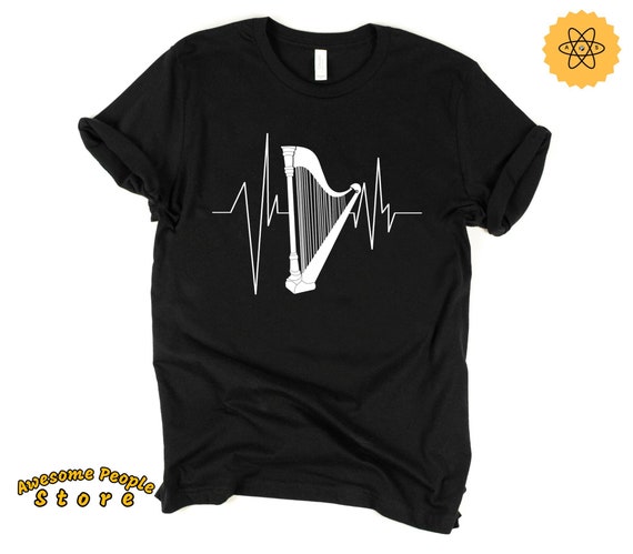 Harp Shirt, Harpist Shirt, Harp Heartbeat, Harp Gift Shirt, Harp T Shirt, Harp Player, Harpist, Harpist Gift, Harp Player Shirt, Musician