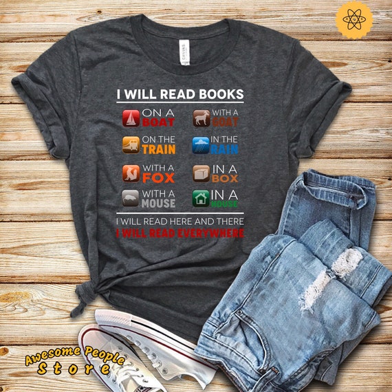 Reading Shirt, I Will Read Books On a Boat Shirt, SPED Teachers, Book Shirt, Read Shirts, Librarian Shirt, Reader Reading Gift, Hoodies