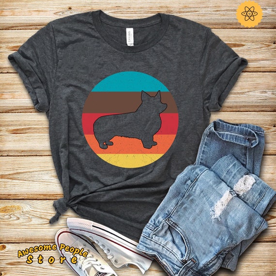 Vintage Dog Shirt, Vintage Corgi, Corgi Gifts, Corgi Clothes, Gift For Corgi Lovers, Corgi Mom, Corgi Butt, Shirt, Long Sleeve, Hoodies