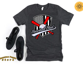 Baseball Dad, American Flag Baseball Shirt, Baseball Dad Shirt, Father's Day Gift, Baseball Coach, Baseball Dad Gift Idea, Hoodies