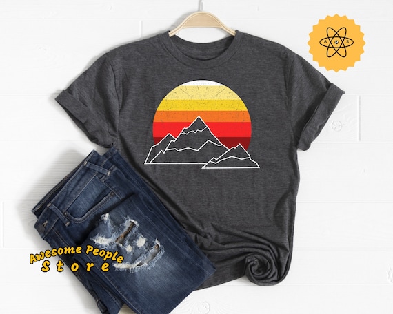 Hiker Shirt, Camping Shirt, Hiking T Shirt, Vacation Shirt, Unisex T-Shirt, Outdoor Tshirt, Campfire Tee, Hiker Gift, Sunset Lover, Mountain