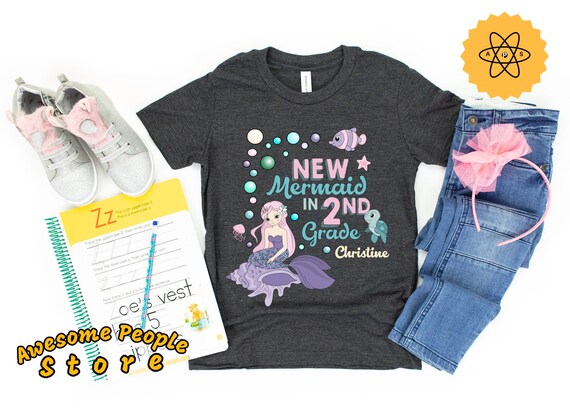 Second Grade Shirt, First Day 2nd Grade Shirt, Girls Second Grade Shirt, Back To School Shirt, 2nd Grade School Shirt, Mermaid Theme VPK