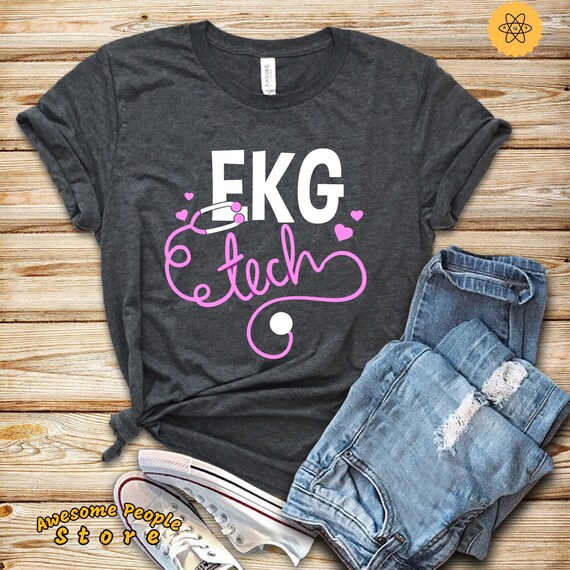 Nurse ABC's, Ekg Strip, Ecg Strip, Sinus Rhythm, QRST wave, EKG Tech, Nurse Life, Proud Nurse, Cardiology, Nursing School, Ekg Shirt, Unisex