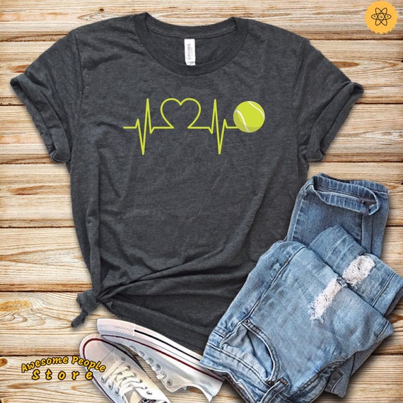 Tennis Heartbeat, Tennis Player, Love Tennis Shirt, Tennis Shirt, Tank Top, Hoodie, Tennis Gift, Tennis Lover, Tennis Shirts, Tennis Fan