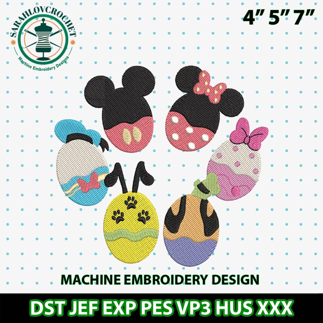 Egghead Designs Happy Easter Day Embroidery Design, Happy Easter Day Movie Embroidery ...