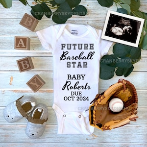 Baseball Baby Announcement: Social Media Pregnancy Reveal (Digital)