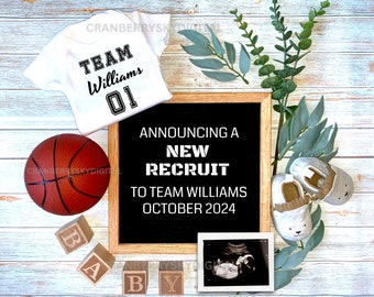 Digital Sports Baby Announcement Basketball Pregnancy Announcement Social Media Basketball Baby Announcement Gift For Dad To Be , Mom To Be