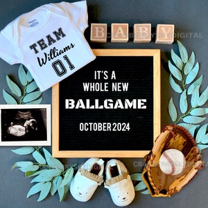 Digital Sports Baby Announcement Baseball Pregnancy Announcement Baseball Baby Announcement Baseball Gift For Dad To Be, Gift For Mom To Be