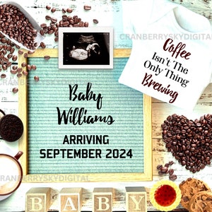 Coffee Baby Announcement Coffee Pregnancy Announcement Social Media Pregnancy Reveal Gift For Expecting Mom Gift For Dad To Be, Mom To Be
