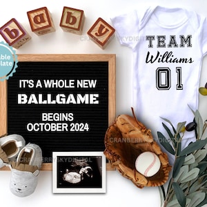 Baseball Baby Announcement: Sports Social Media Reveal (Digital Download)