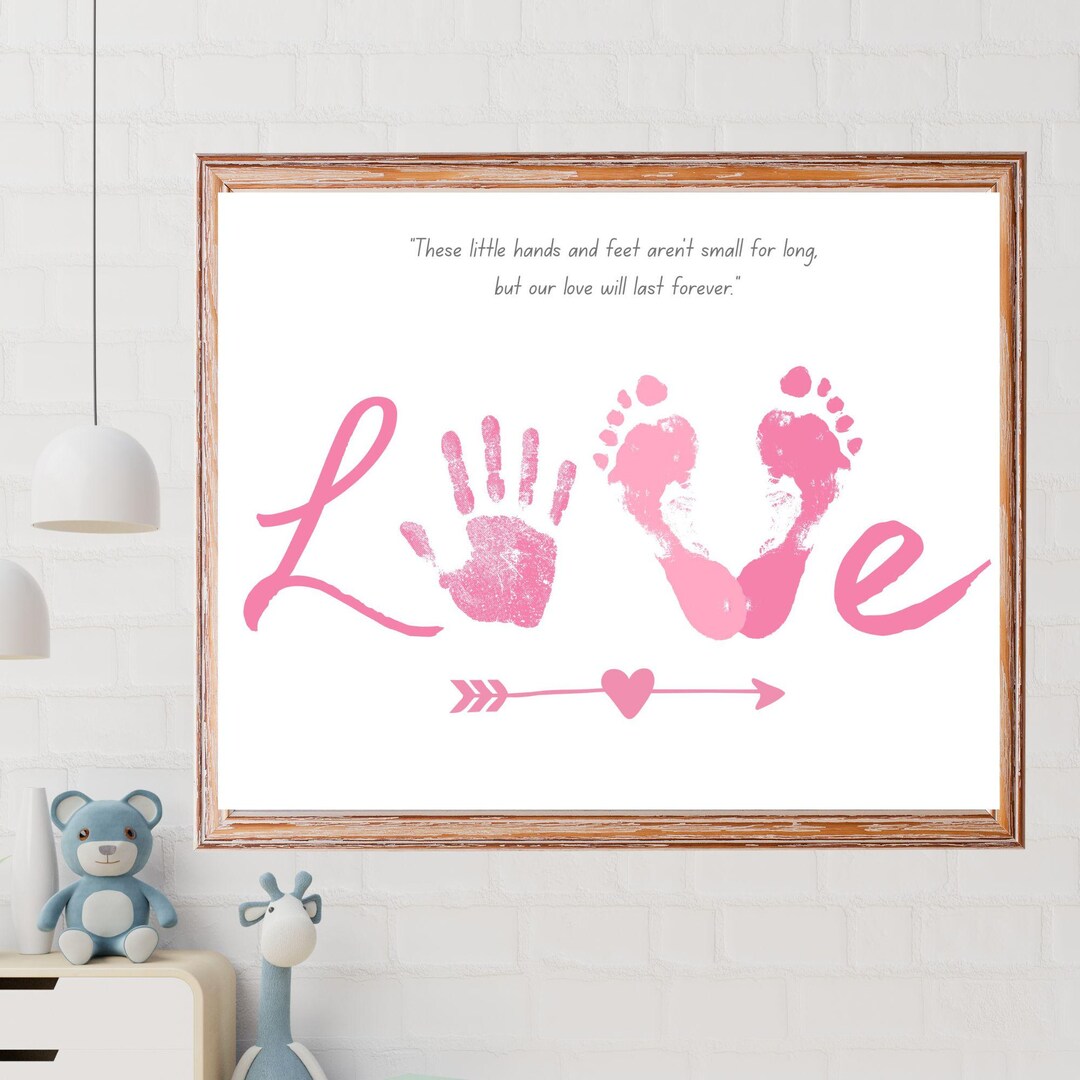 Valentine's Day Love Handprint Craft, Preschool Art for Kids Baby ...