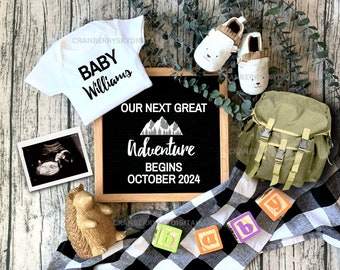 Outdoor Baby Announcement Social Media Pregnancy Announcement Outdoor Adventure Baby Announcement Hiking Baby Announcement Sports Baby