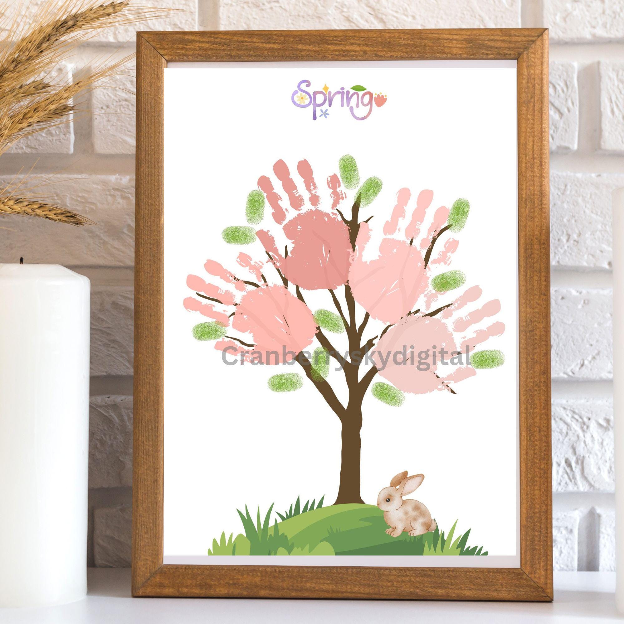 Easter Spring Tree Handprint Art, Preschool Daycare Kids Toddler Baby ...