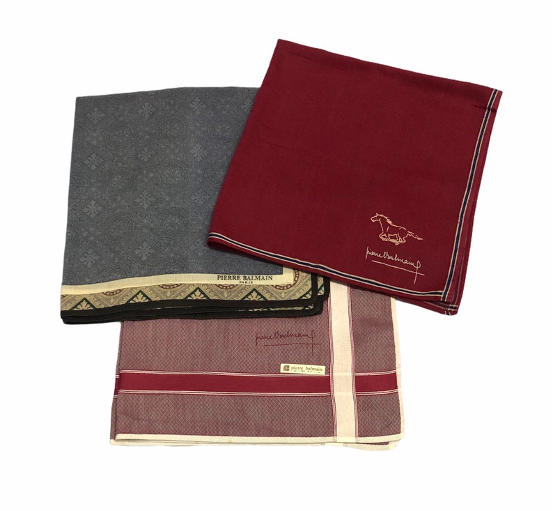 Set 3 pieces Pierre Balmain bandanahandkerchiefspocket squares