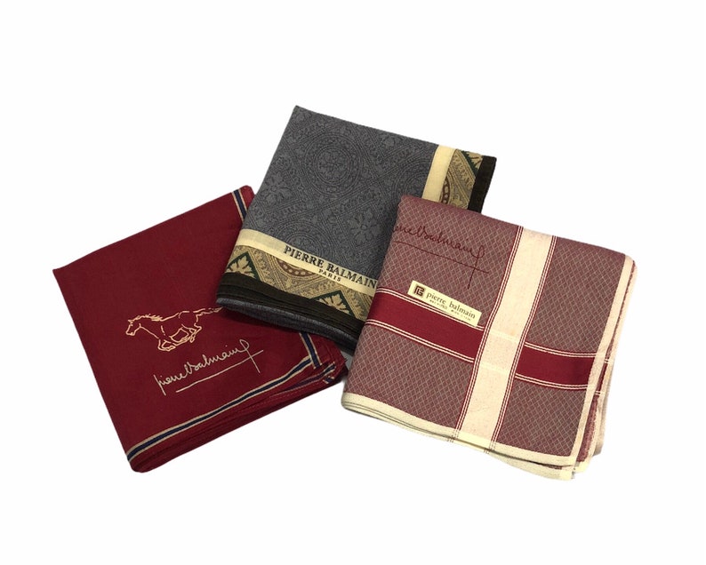 Set 3 pieces Pierre Balmain bandanahandkerchiefspocket squares